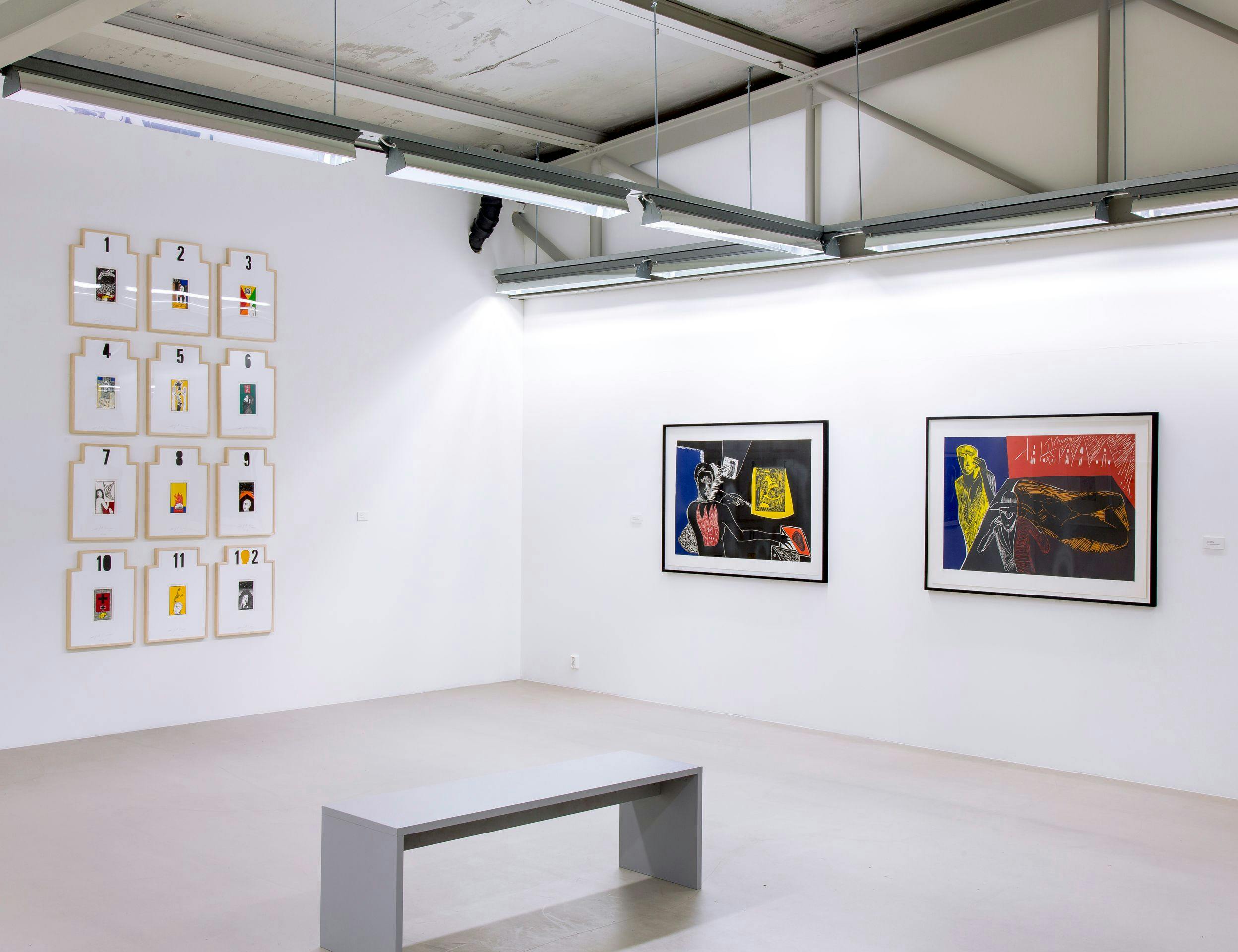 Installation view from the exhibition MIMMO PALADINO (Galleri Star, 2016)