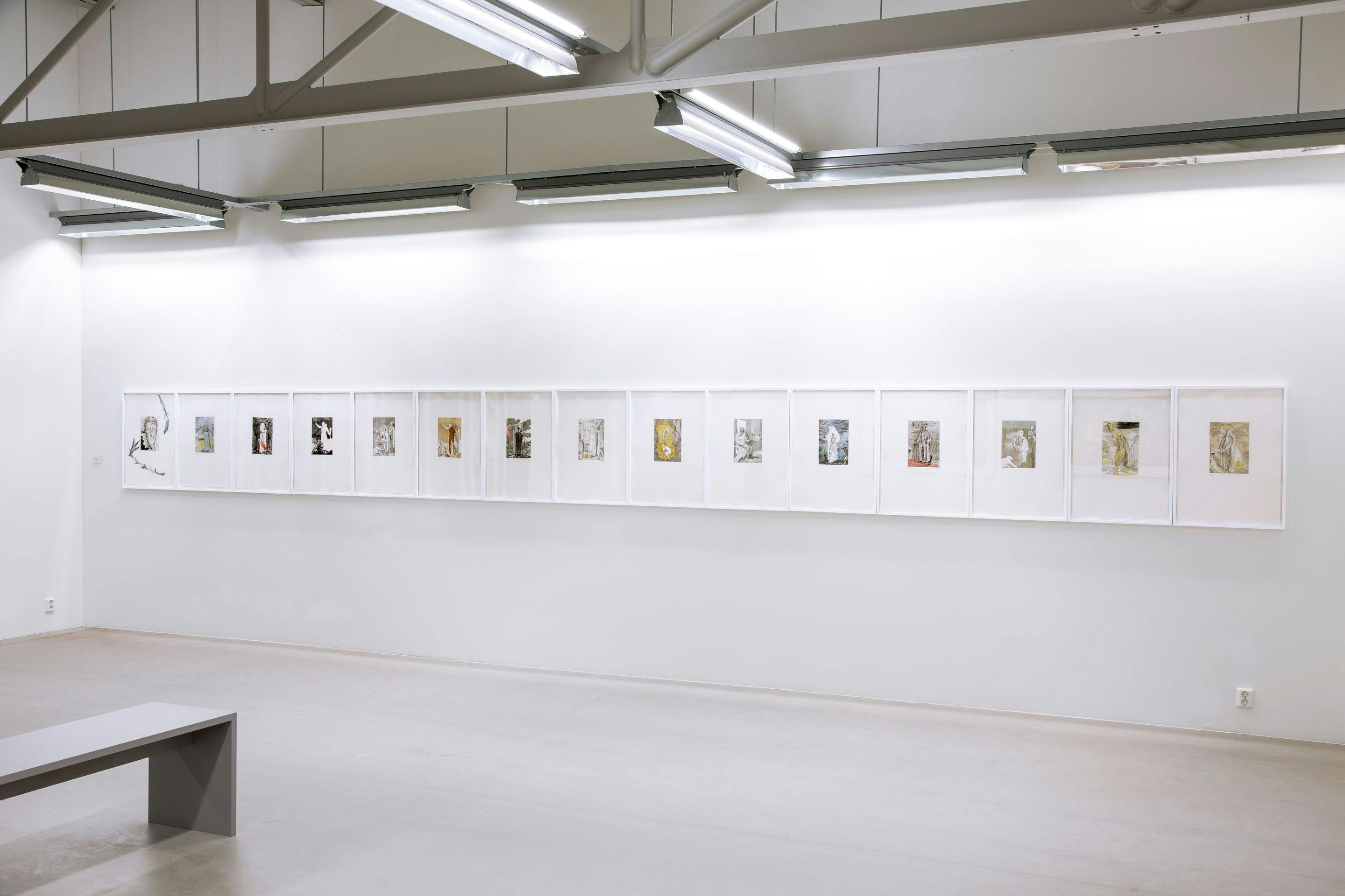 Installation view from the exhibition MIMMO PALADINO (Galleri Star, 2016)